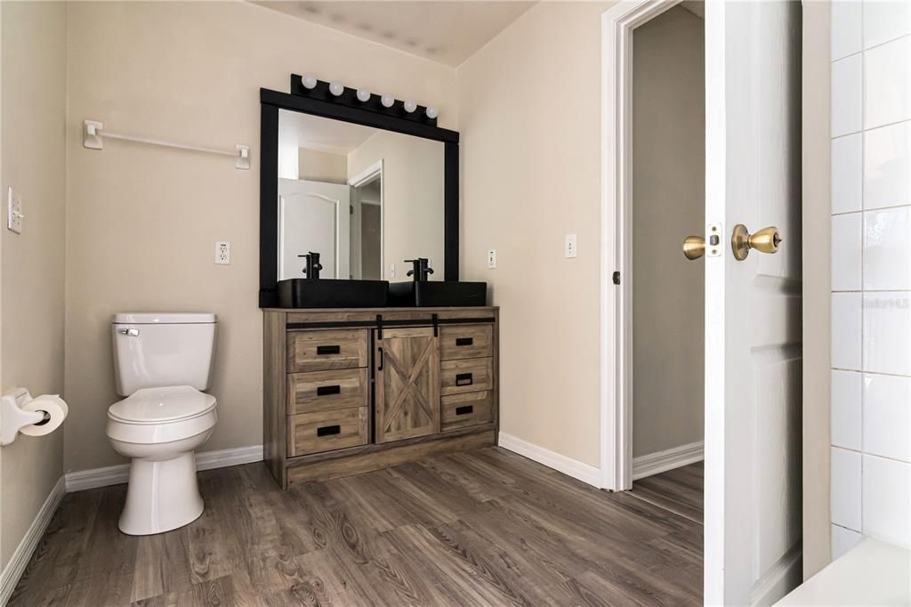 Bathroom, Interior, Wood Texture Flooring