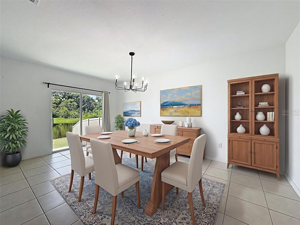 Chandelier, Dining room, Interior