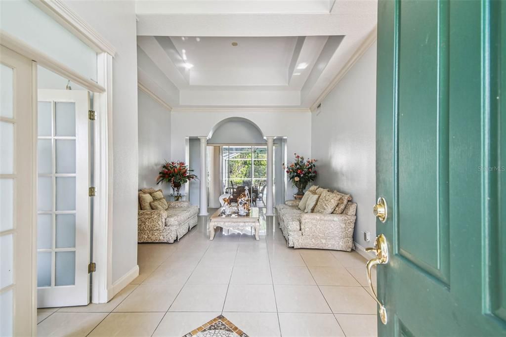 Interior, Living room, Recessed Lighting
