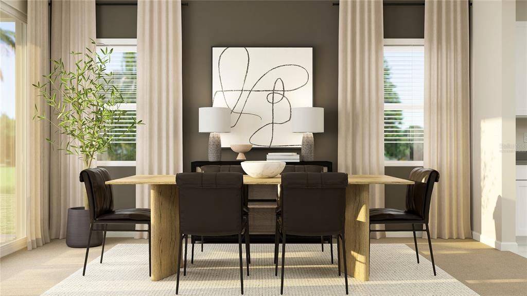 Dining room, Interior, Pendant Lights