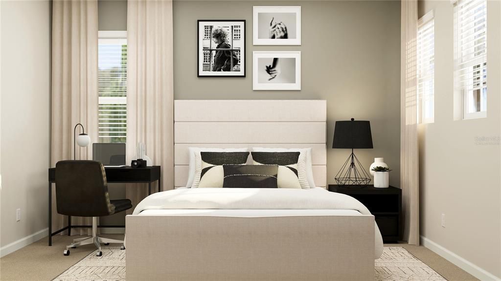 Bedroom, Home Office, Interior