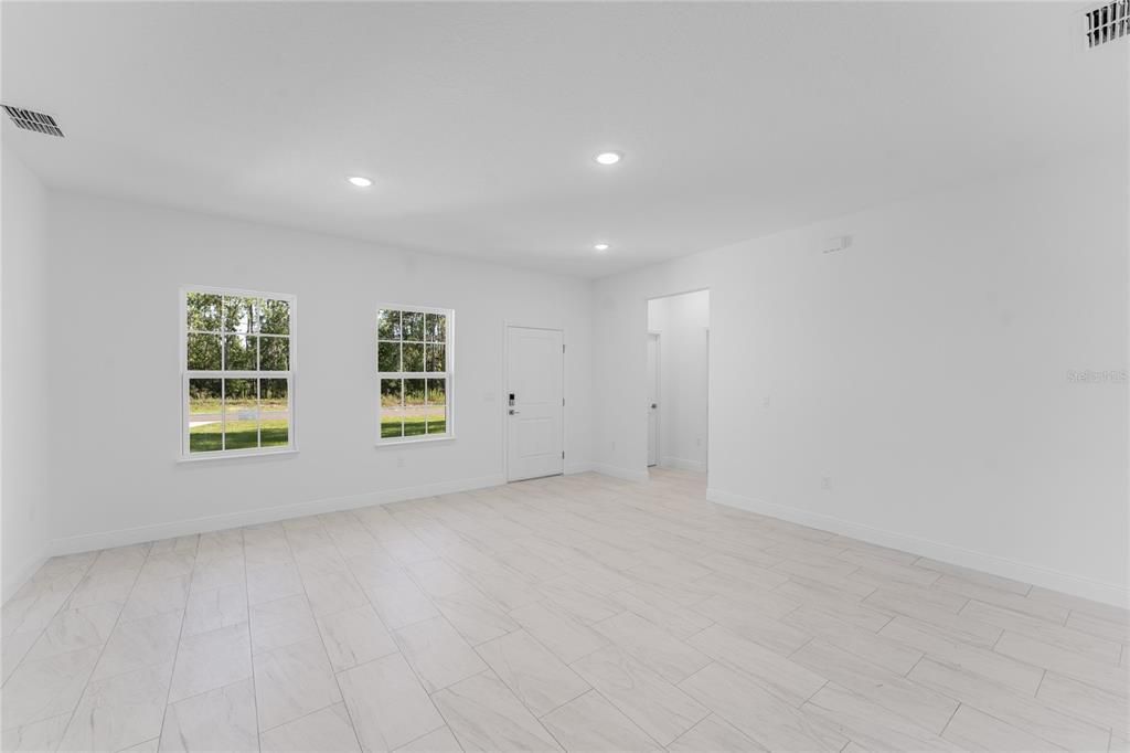 Empty room, Interior, Marble, Recessed Lighting