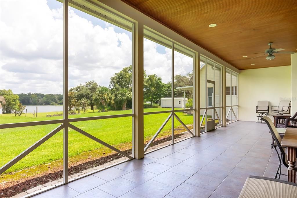Interior, Recessed Lighting, Sun Room, Water, Wooden Ceilings