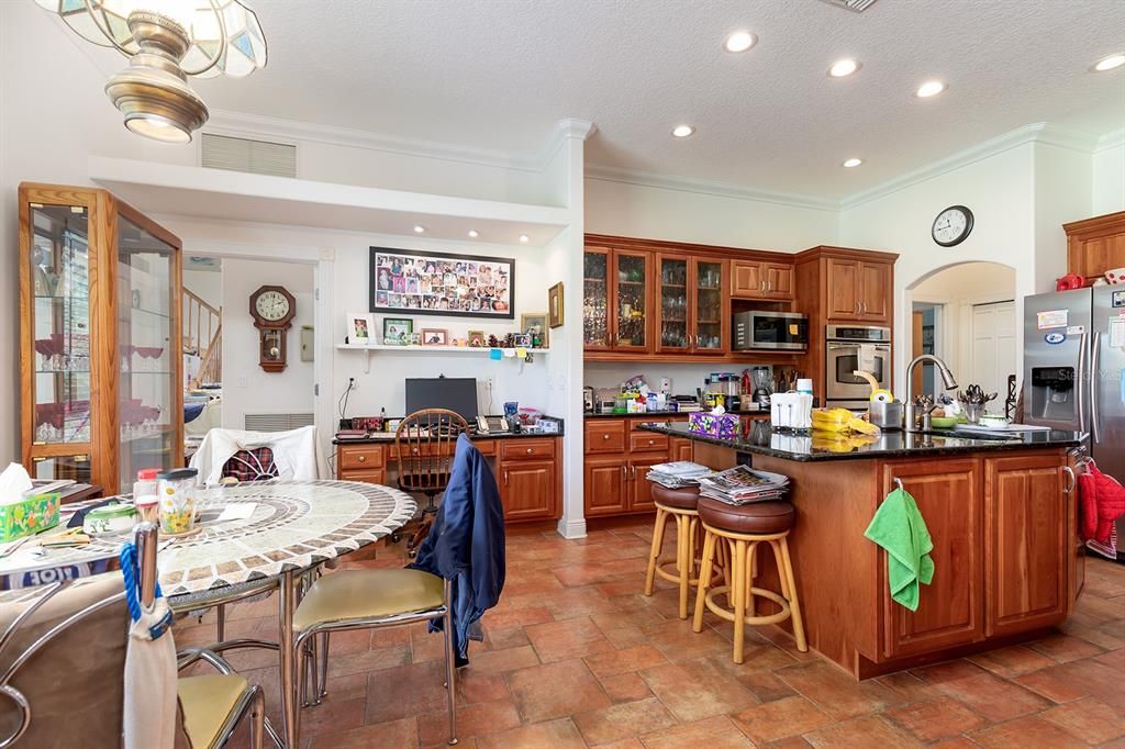 Interior, Kitchen, Recessed Lighting, Stainless Steel Appliances, Tile Countertops