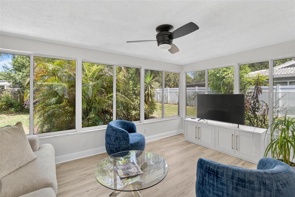 Interior, Sun Room, Wood Texture Flooring