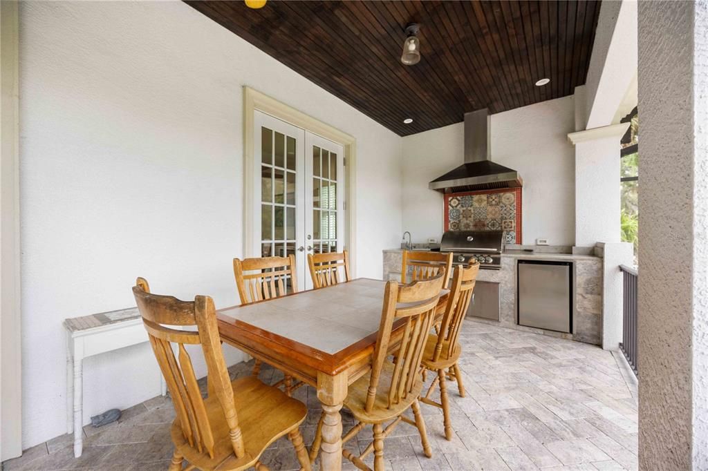 Dining room, Exterior, Fireplace, Outdoor Kitchen, Recessed Lighting