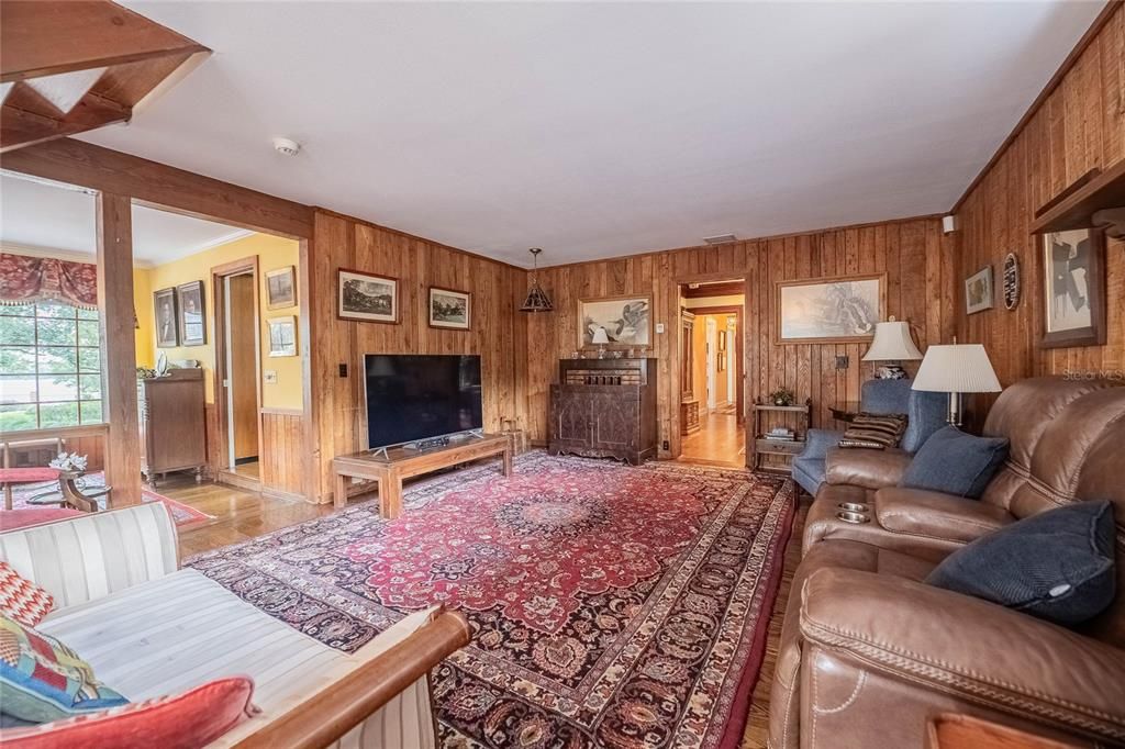 Interior, Living room, Wood Texture Flooring, Wooden Walls