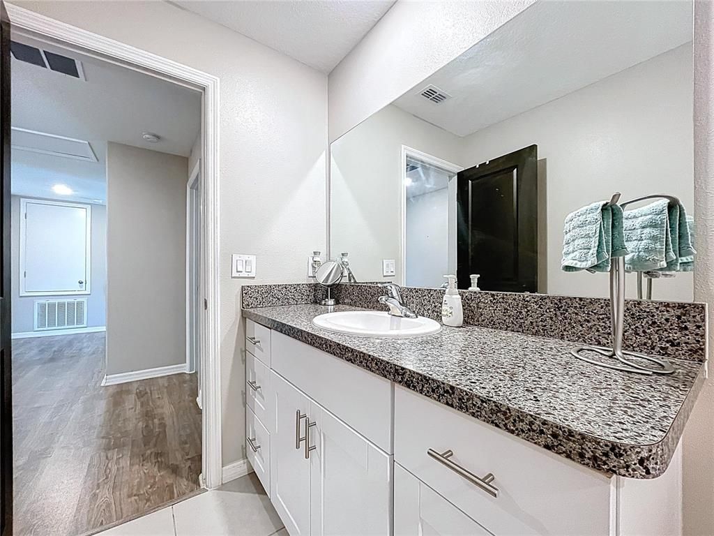 Bathroom, Dual Sink Vanities, Interior, Wood Texture Flooring