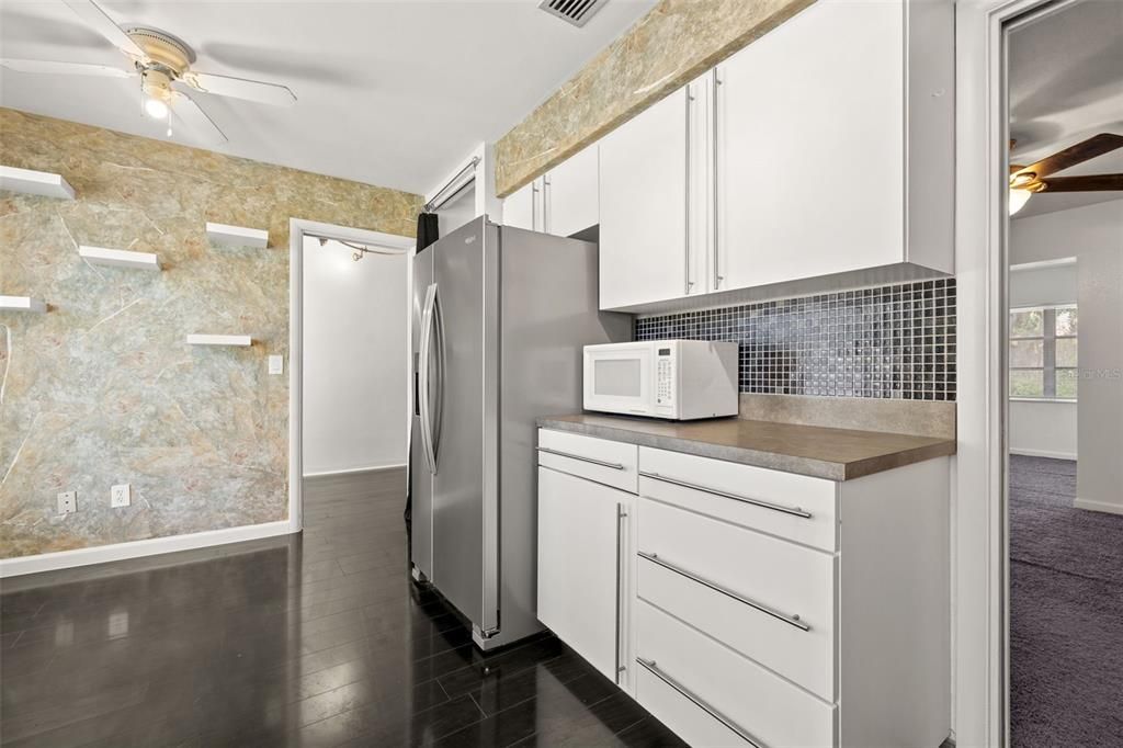 Interior, Kitchen, Wood Texture Flooring