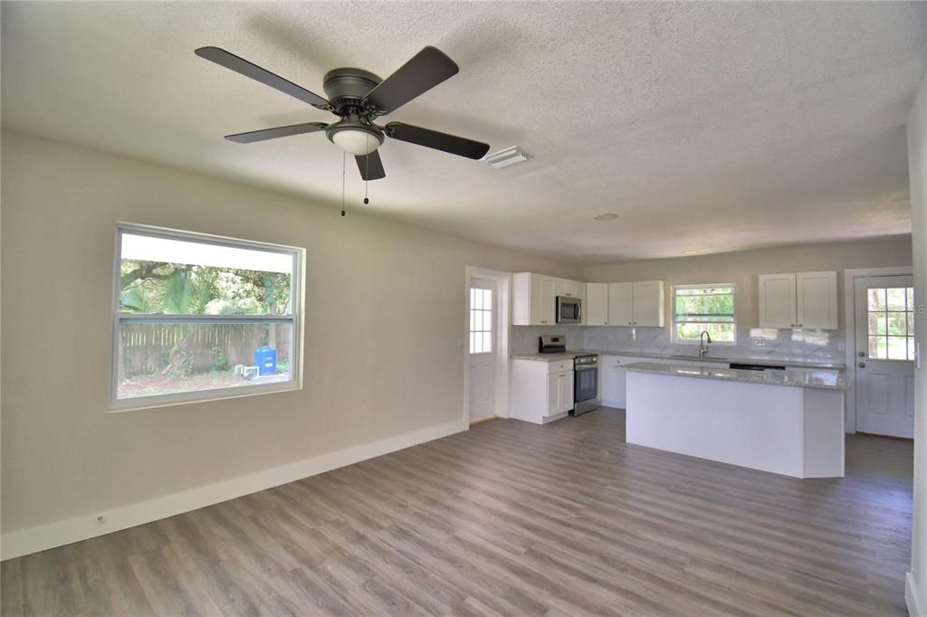 Interior, Kitchen, Wood Texture Flooring