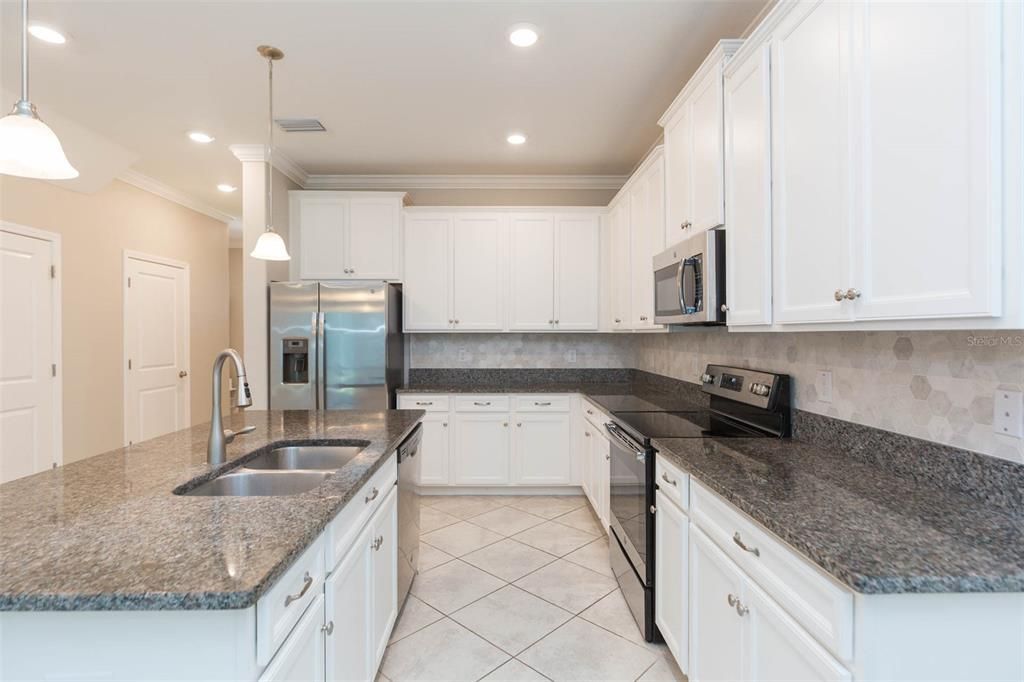 Interior, Kitchen, Pendant Lights, Recessed Lighting, Stainless Steel Appliances