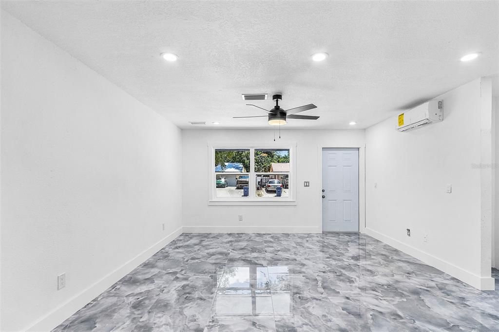 Empty room, Interior, Marble, Recessed Lighting