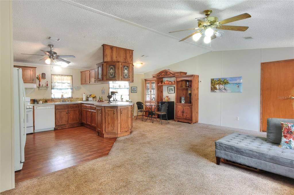 Interior, Kitchen, Wood Texture Flooring