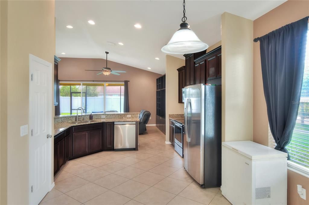 Interior, Kitchen, Pendant Lights, Recessed Lighting, Stainless Steel Appliances