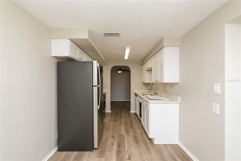 Interior, Kitchen, Wood Texture Flooring