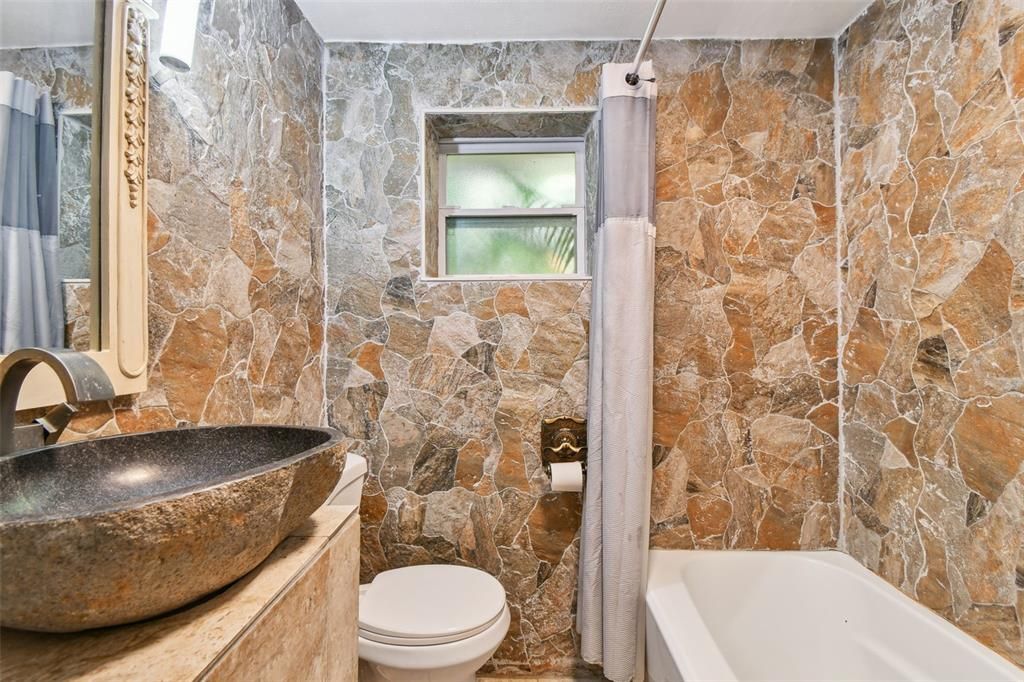 Bathroom, Interior, Stone Walls