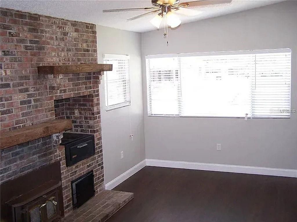 Fireplace, Interior, Stone Walls, Wood Texture Flooring