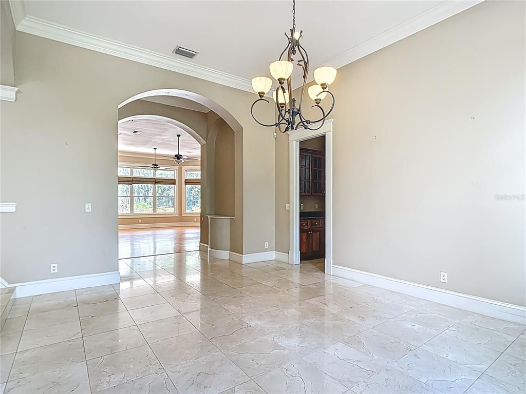 Chandelier, Empty room, Interior, Marble