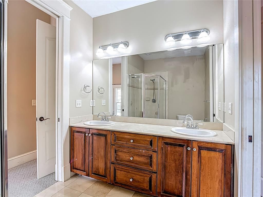 Bathroom, Dual Sink Vanities, Glass Shower, Interior