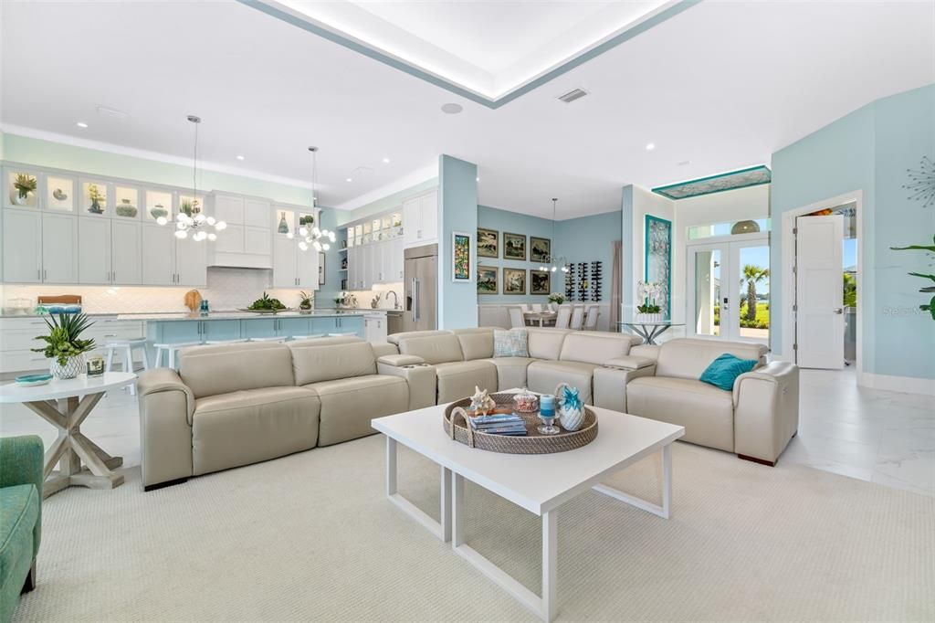 Interior, Kitchen, Living room, Pendant Lights, Recessed Lighting