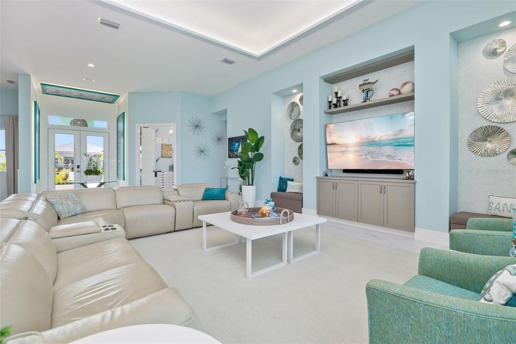 Interior, Living room, Recessed Lighting