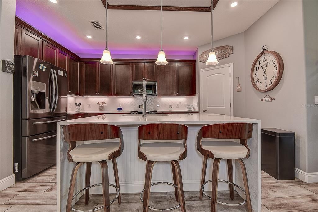 Interior, Kitchen, Pendant Lights, Recessed Lighting, Stainless Steel Appliances