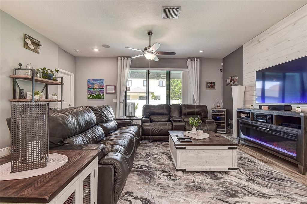 Interior, Living room, Recessed Lighting