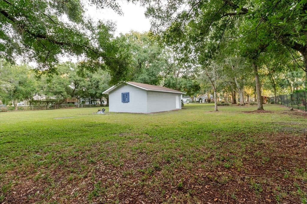 Backyard, Detached Garage, Exterior