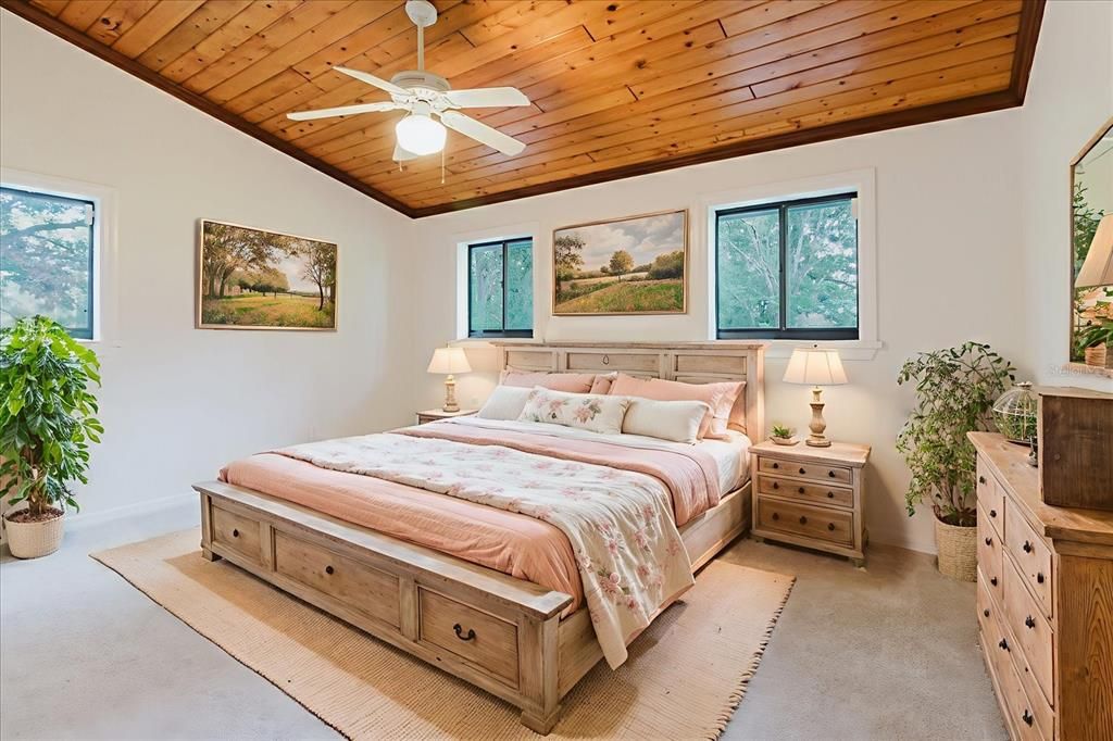 Bedroom, Interior, Wooden Ceilings