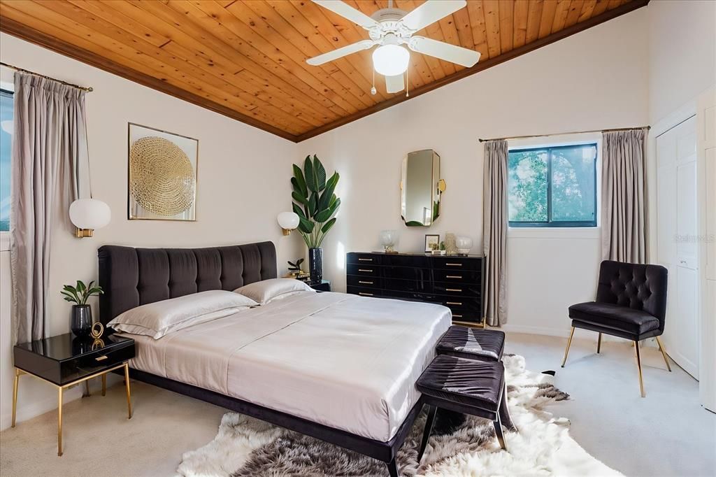 Bedroom, Interior, Wooden Ceilings