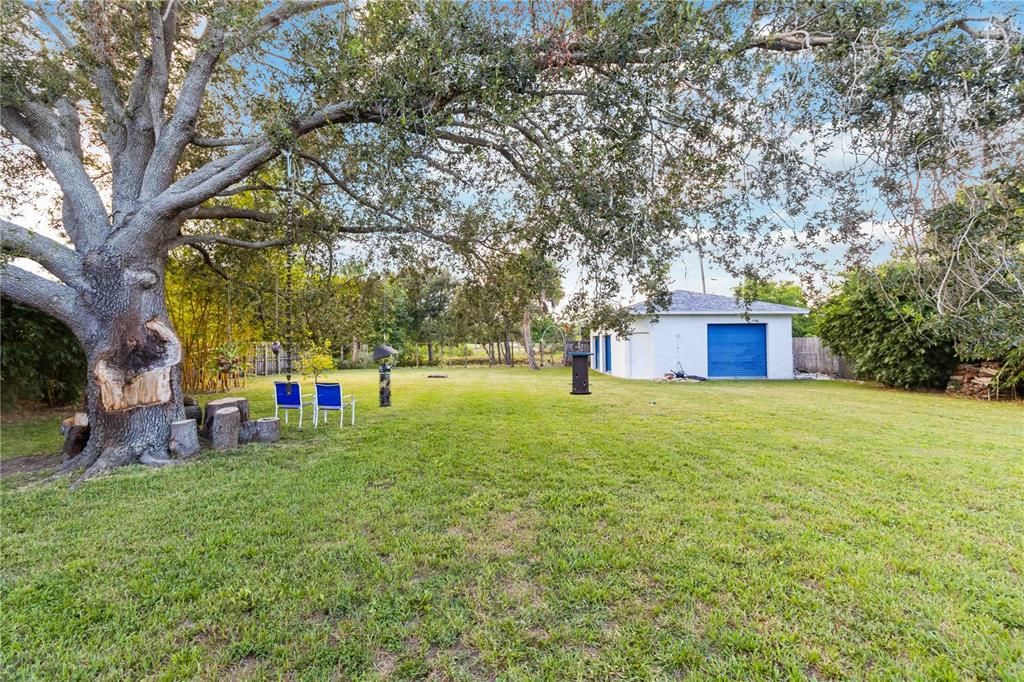 Backyard, Detached Garage, Exterior