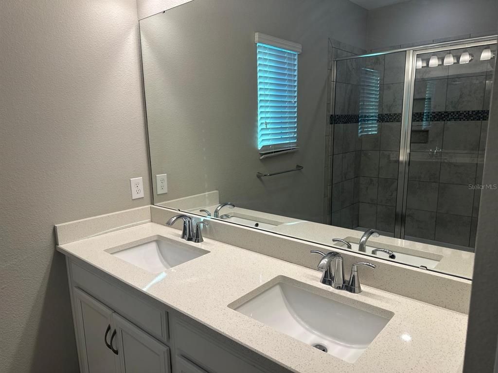 Bathroom, Dual Sink Vanities, Glass Shower, Interior