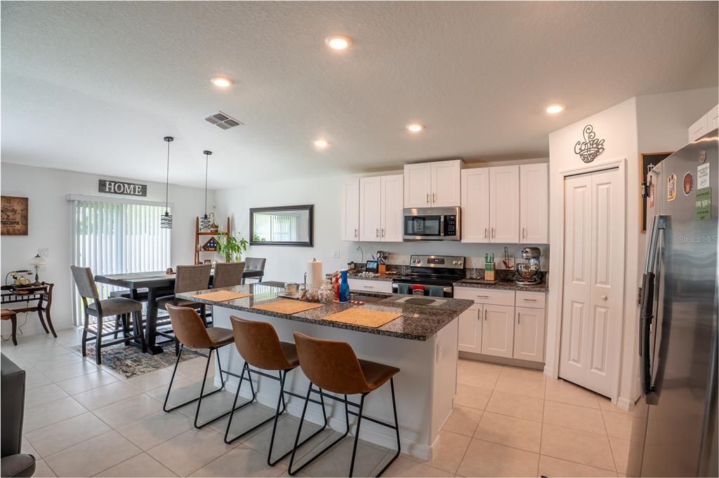 Dining room, Interior, Kitchen, Pendant Lights, Recessed Lighting