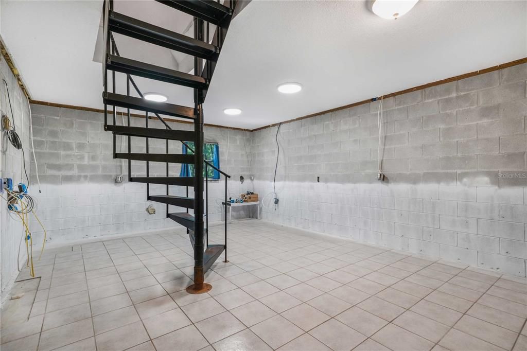 Interior, Recessed Lighting, Stone Walls