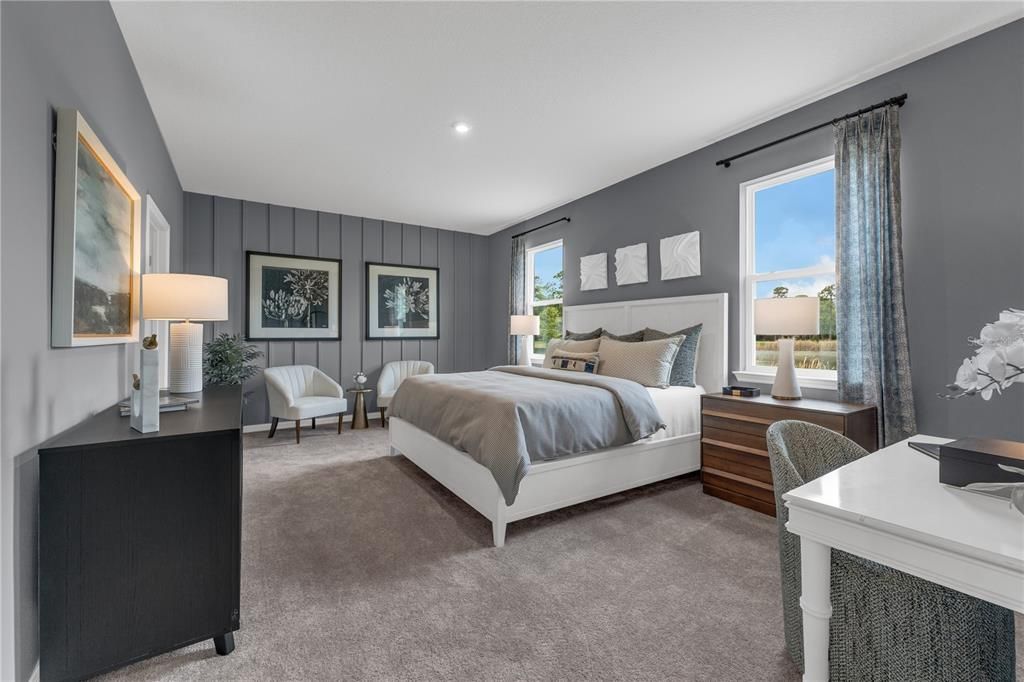 Bedroom, Interior, Recessed Lighting