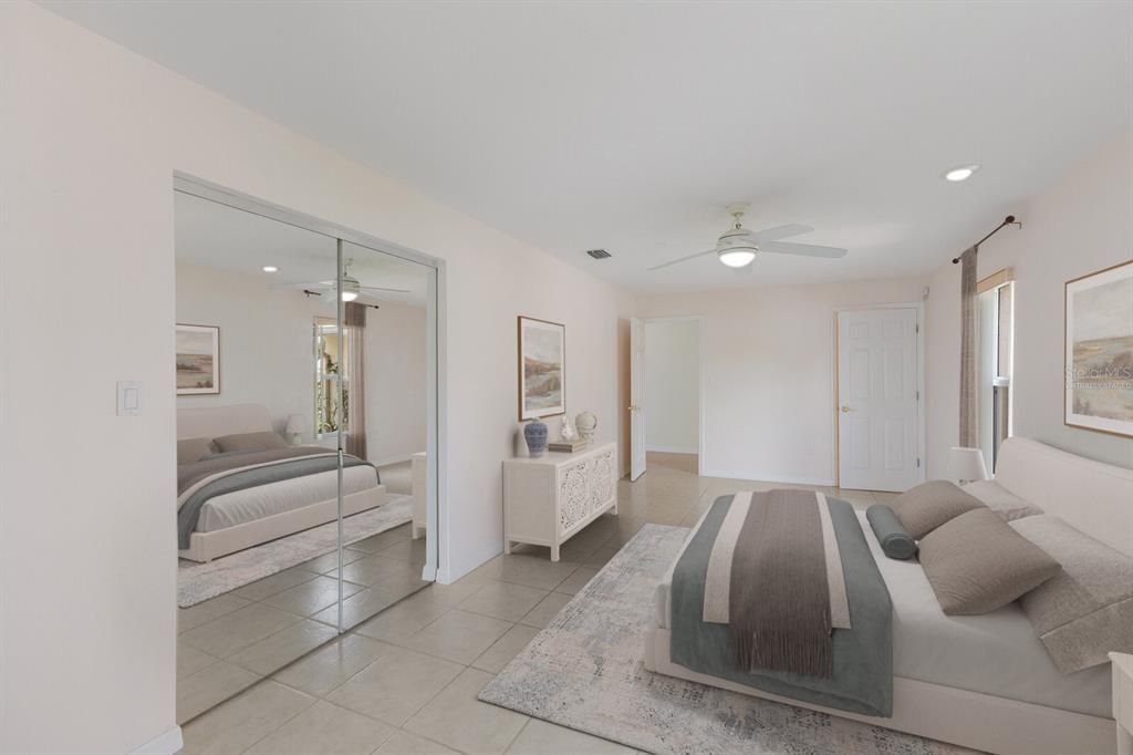 Bedroom, Interior, Recessed Lighting