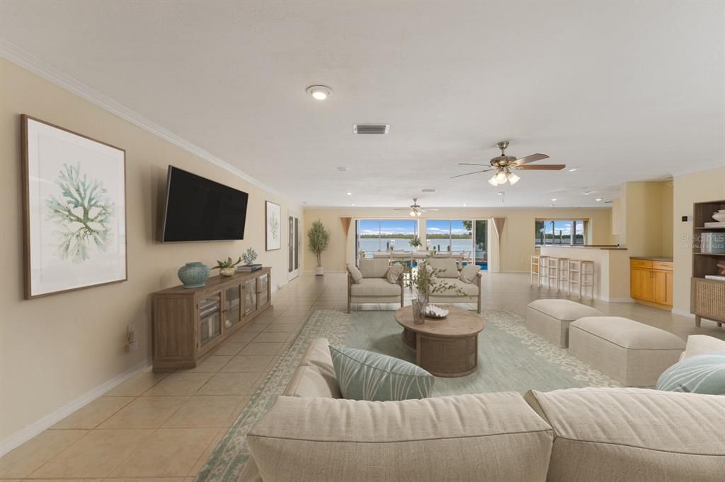 Interior, Living room, Recessed Lighting, Water