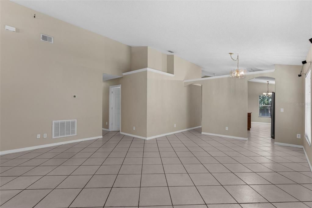 Chandelier, Empty room, Interior