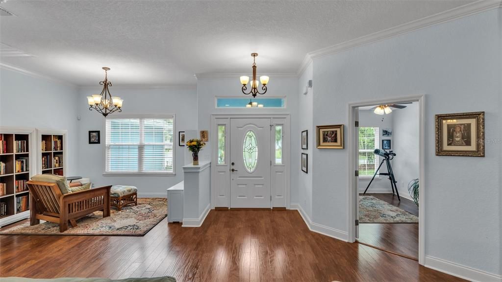Chandelier, Interior, Wood Texture Flooring