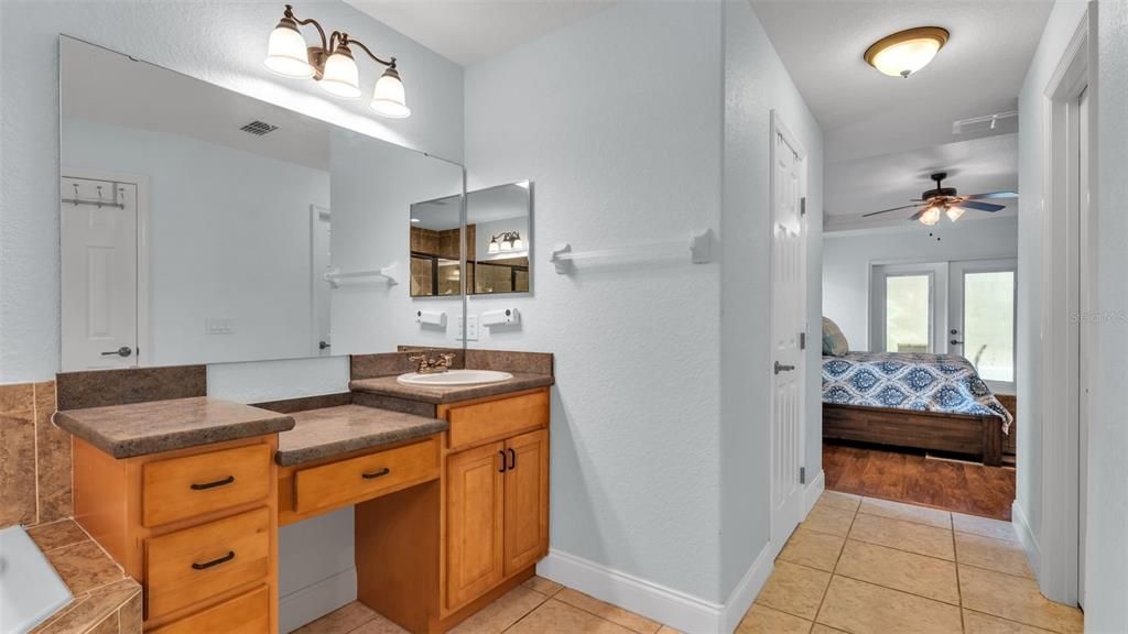 Bathroom, Bedroom, Dual Sink Vanities, Interior, Wood Texture Flooring