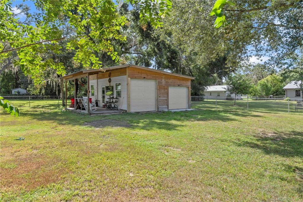 Backyard, Detached Garage, Exterior