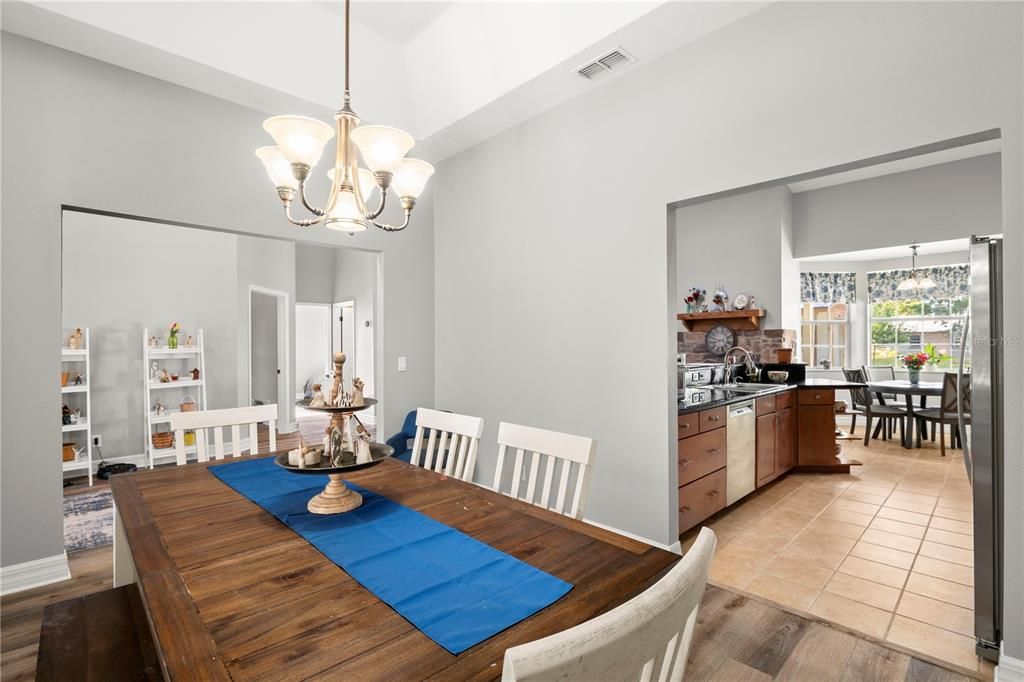 Chandelier, Dining room, Interior, Kitchen, Pendant Lights, Wood Texture Flooring