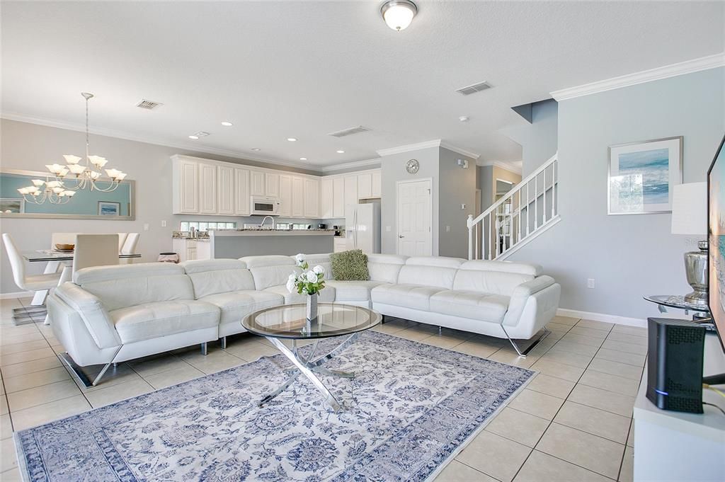 Dining room, Interior, Kitchen, Living room, Pendant Lights, Recessed Lighting