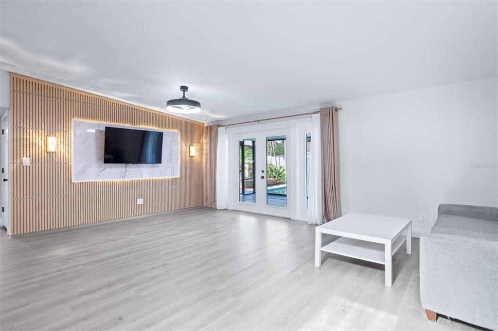 Empty room, Interior, Wood Texture Flooring, Wooden Walls