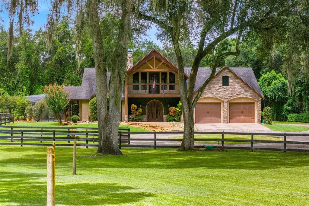 Attached, Backyard, Exterior, Facade, Log Home