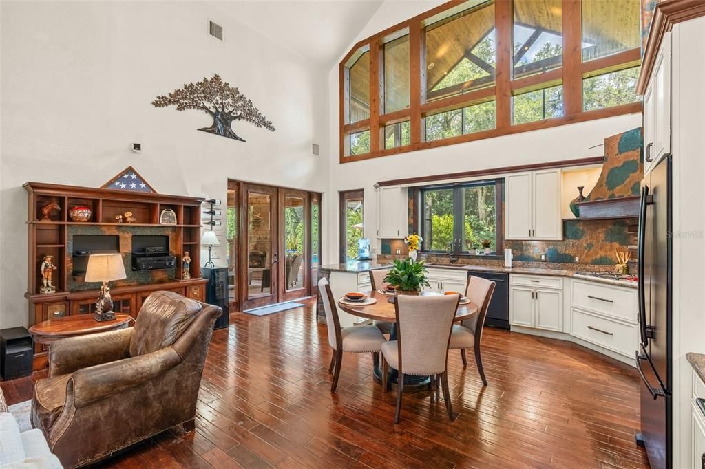Dining room, Interior, Kitchen, Living room, Wood Texture Flooring