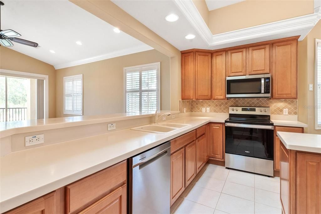Interior, Kitchen, Recessed Lighting, Stainless Steel Appliances