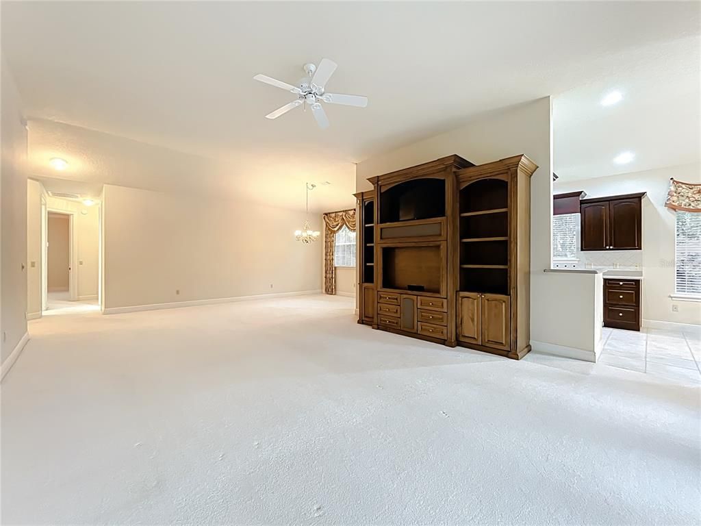 Chandelier, Empty room, Interior, Kitchen, Recessed Lighting