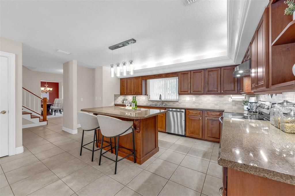 Interior, Kitchen, Pendant Lights, Stainless Steel Appliances