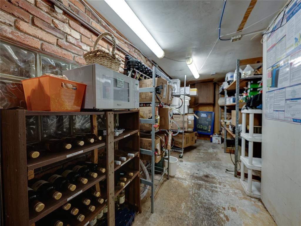 Interior, Stone Walls, Wine Storage